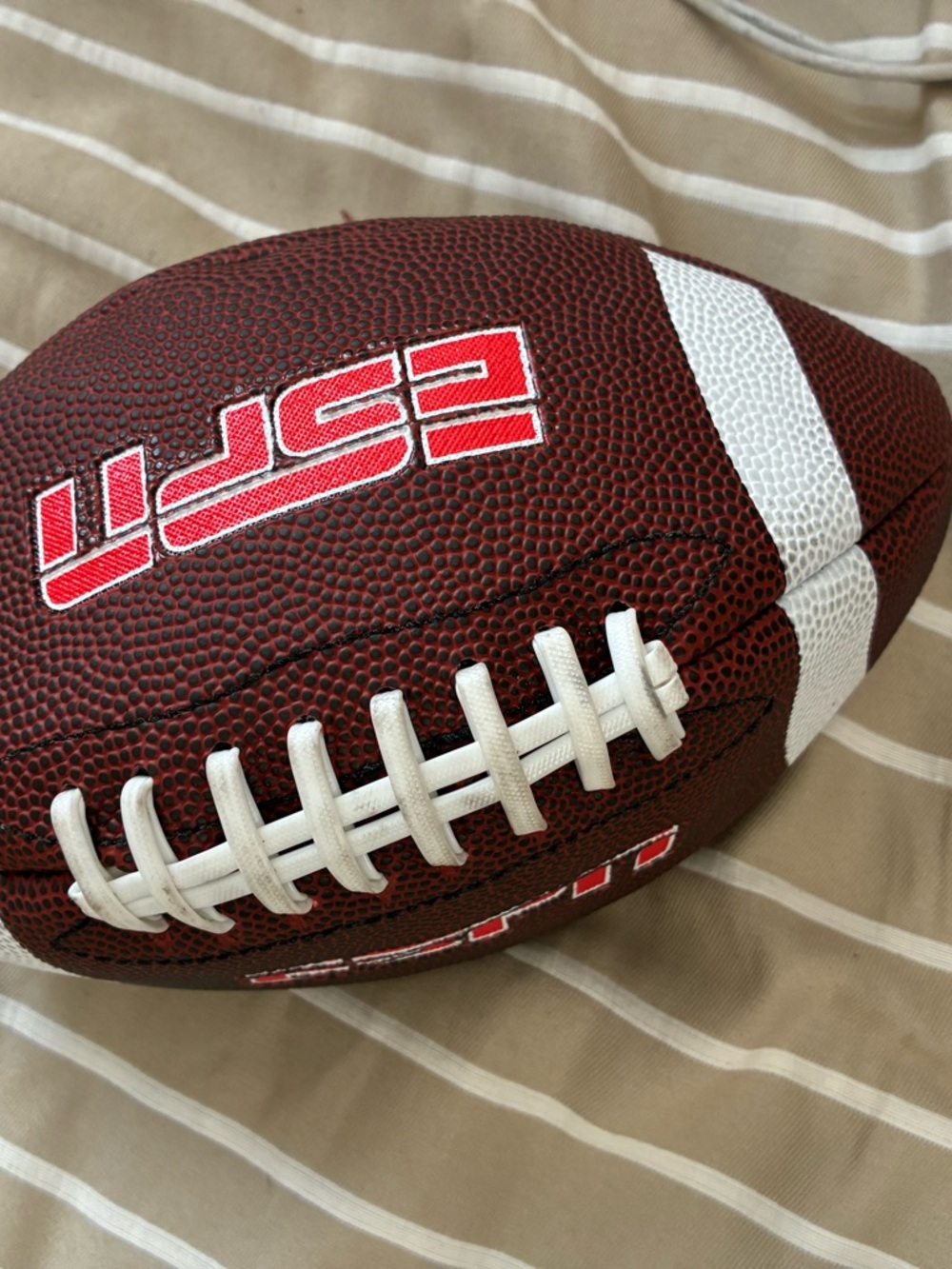 ESPN Kids' Football - Brown with White Laces